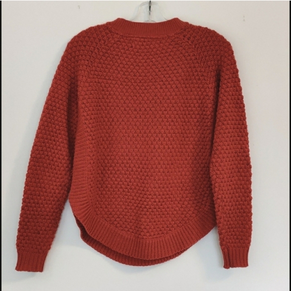 Vero Moda knit sweater rust russet orange, fall sweater, small sweater - Picture 4 of 6